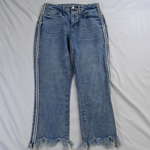 Wild Fable 4 High Rise‎ Cropped Raw Hem Light Stretch Denim Jeans - Picture 1 of 7
